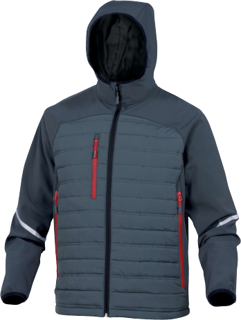 [999-3-301218-04(WS)] DP MOTION, Softshell, 96% / 04% pol/elasthaan,  kleur grijs, EN ISO 13688:2013, maat  M