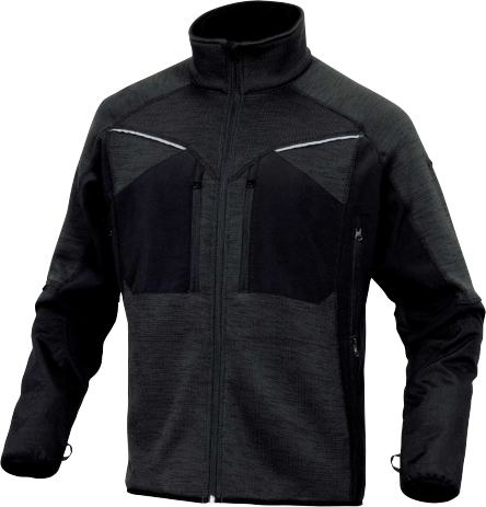 [999-3-301844-05]  DP NAGOYA sportsweater, grijs, 96% softshell, polyester en 4% elasthaan, maat  L