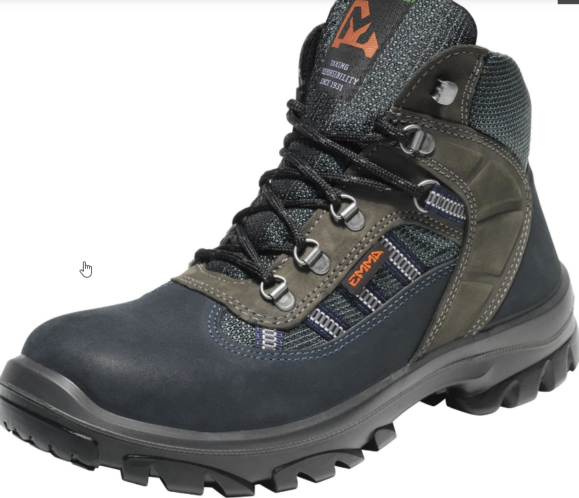 [102-000698-35] EMMA SILVERSTONE 736540 D S2 SRC hoge veiligheidsschoen, nubuck/cordura, stalen neus, Gripforce Easy Twist zool, blauw/grijs (35)
