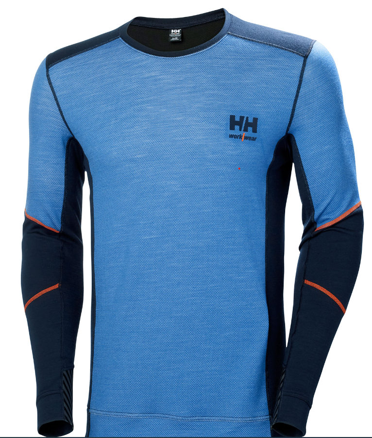 [103-009961-04] HELLY HANSEN 75106_595, HH LIFA MERINO CREWNECK, NAVY/STONE BLUE (M)
